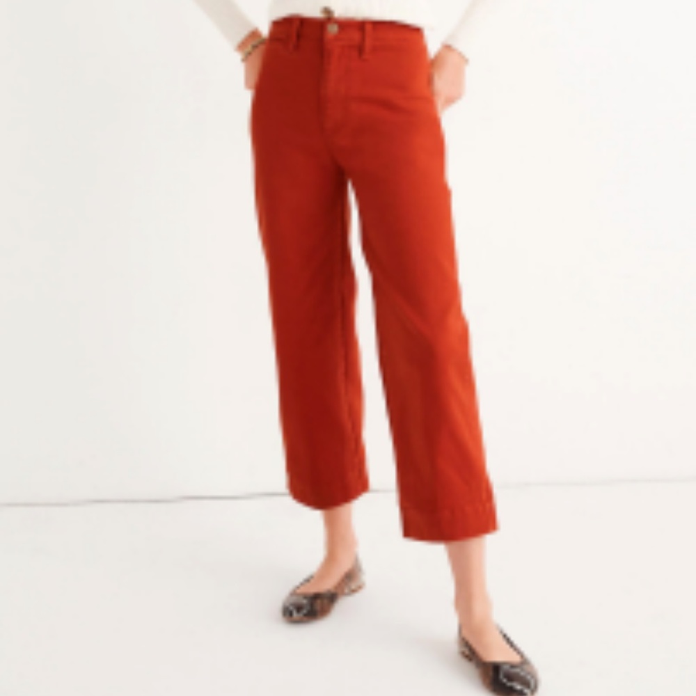 Madewell Slim Emmett Wide-Leg Crop Pants